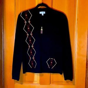 St John Sport 1/4 Zip Pullover Golf Sweater